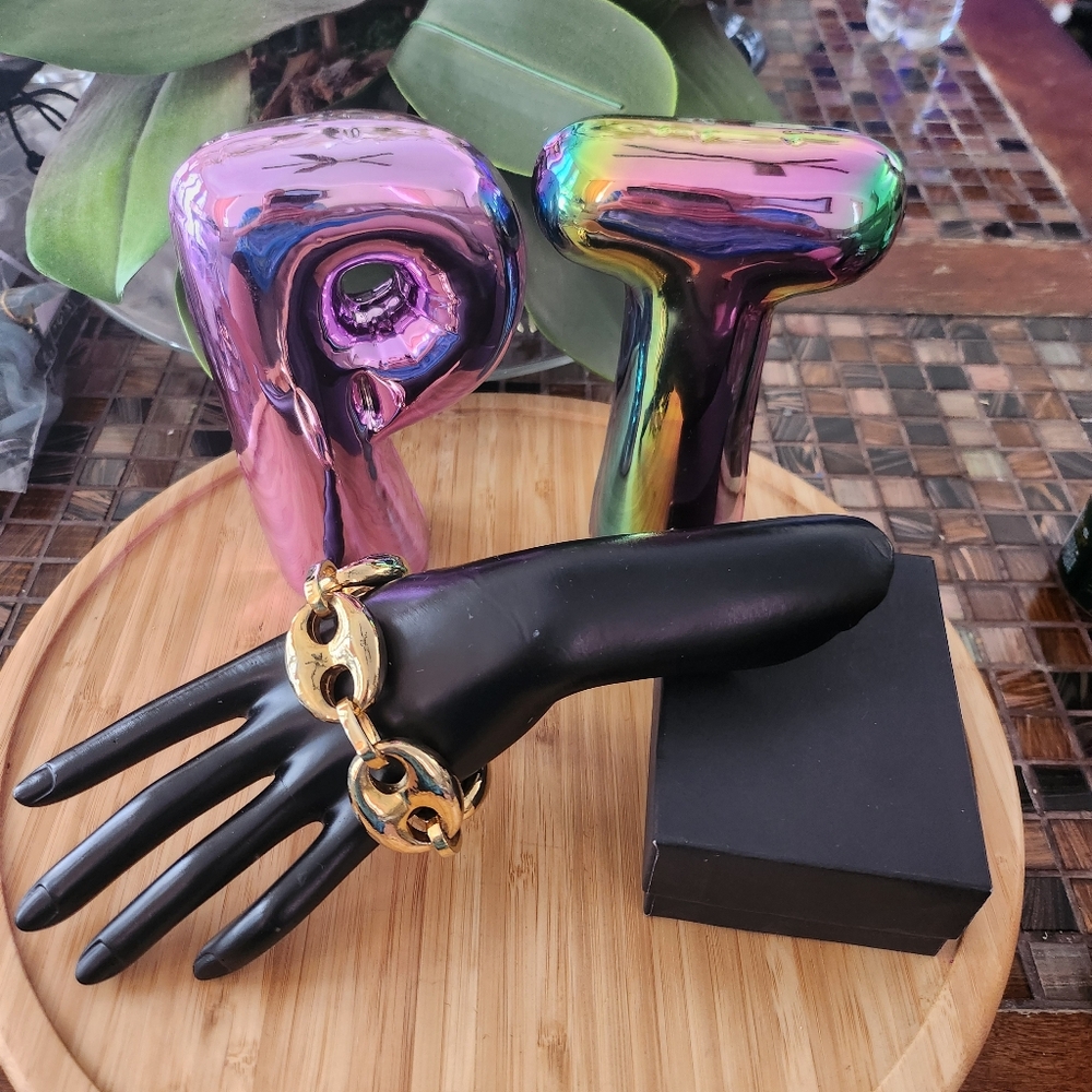 Savage heavy gold tone bracelet